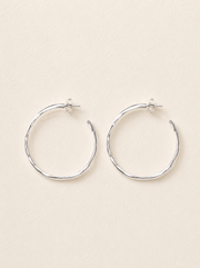 ALESSANDRA LARGE HOOPS SILVER
