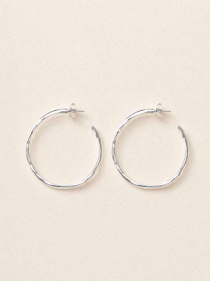 ALESSANDRA LARGE HOOPS SILVER