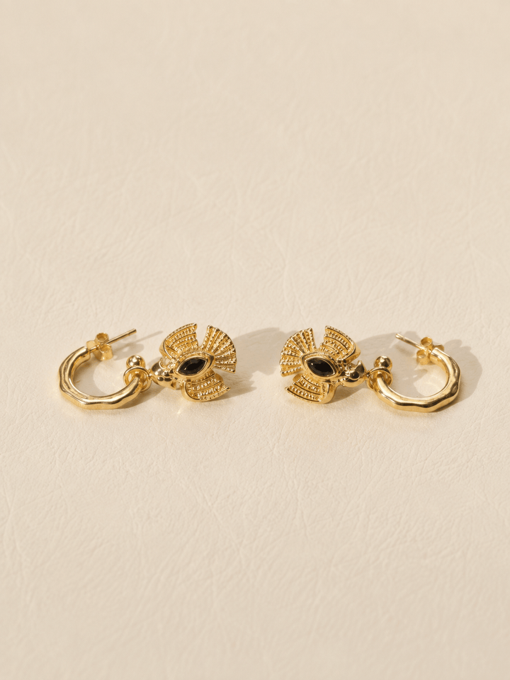 AZTEC EARRINGS GOLD VERMEIL
