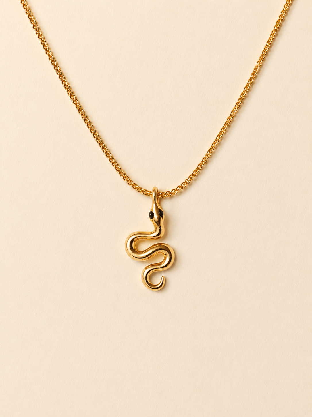 SERPENT NECKLACE GOLD VERMEIL