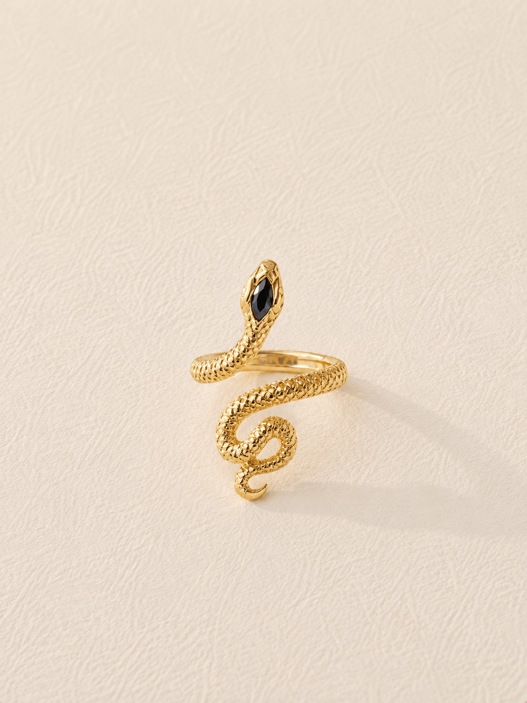 SERPENT RING GOLD VERMEIL