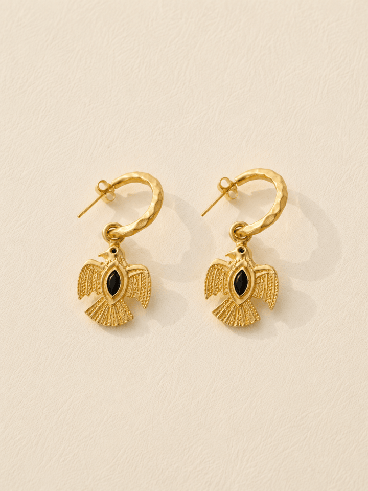 AZTEC EARRINGS GOLD VERMEIL