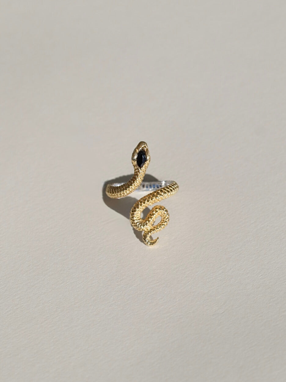 SERPENT RING GOLD VERMEIL
