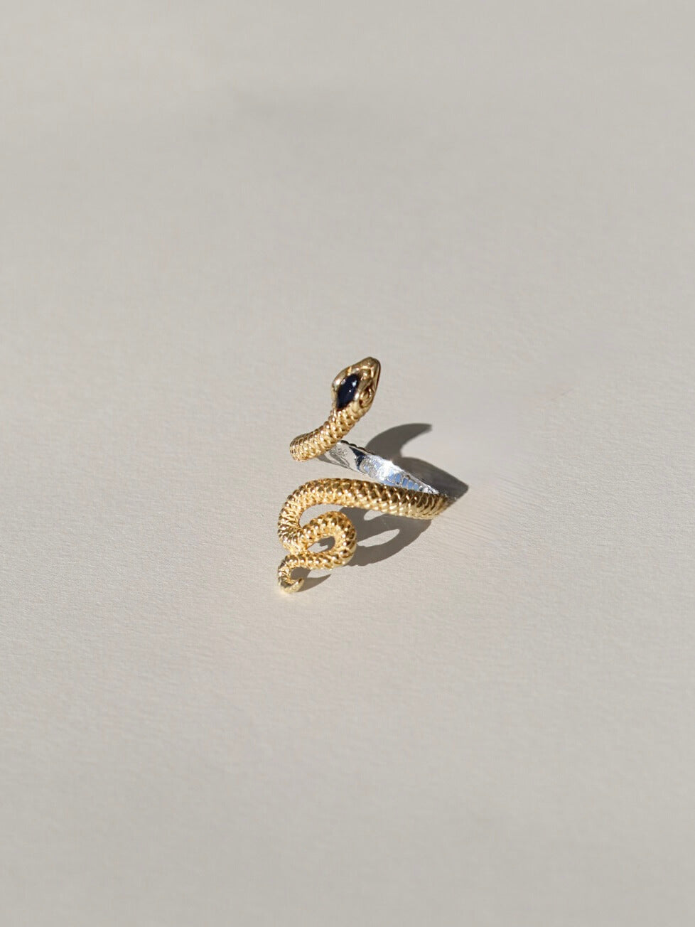 SERPENT RING GOLD VERMEIL
