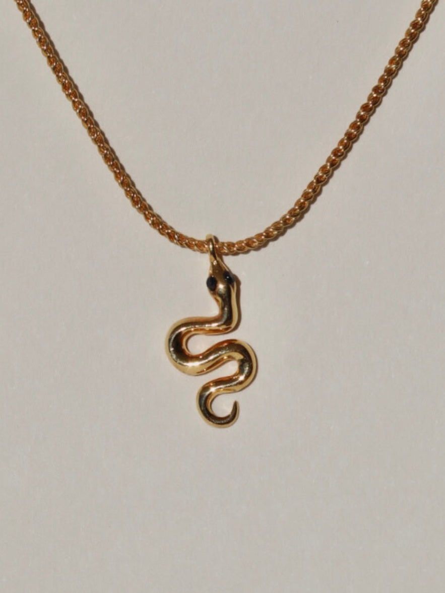 SERPENT NECKLACE GOLD VERMEIL