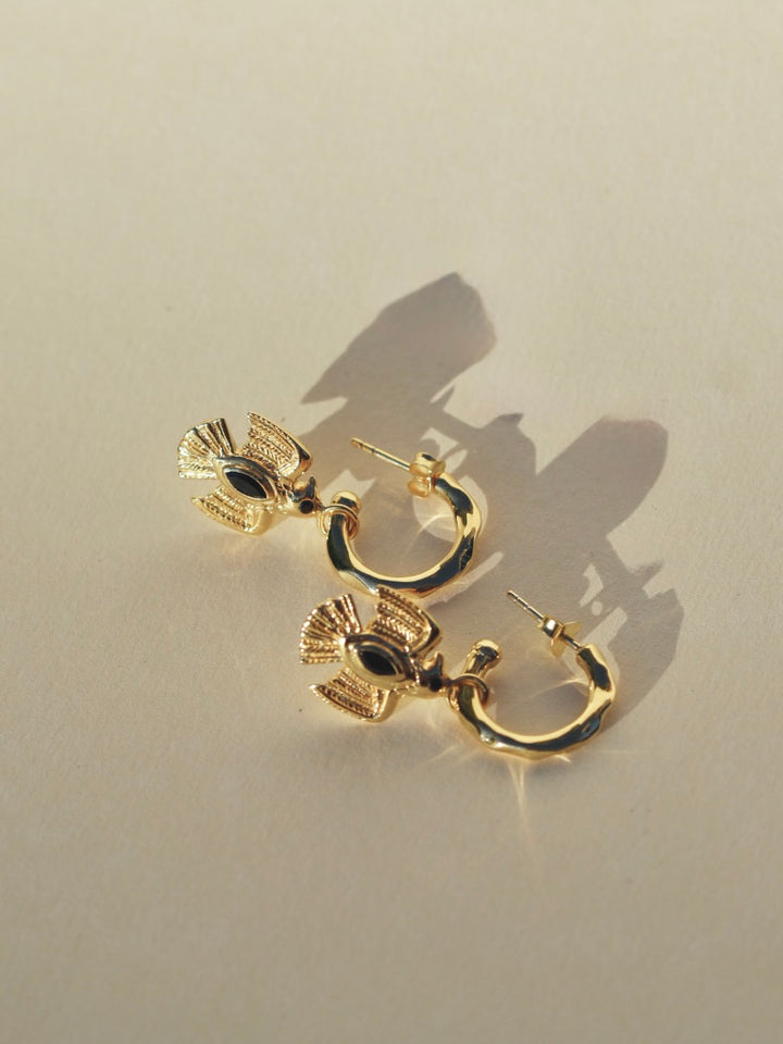 AZTEC EARRINGS GOLD VERMEIL