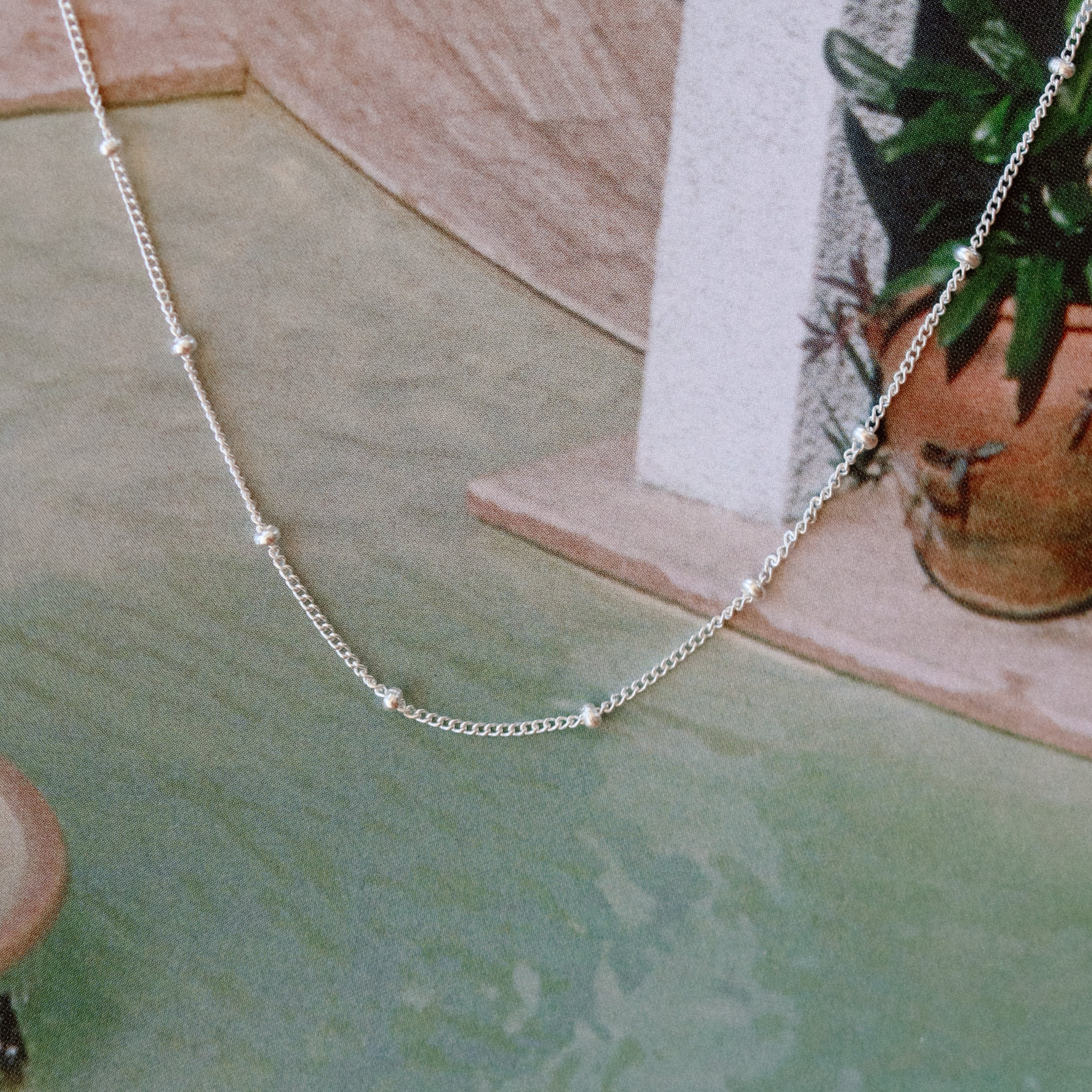 FINE STUD CHAIN SILVER