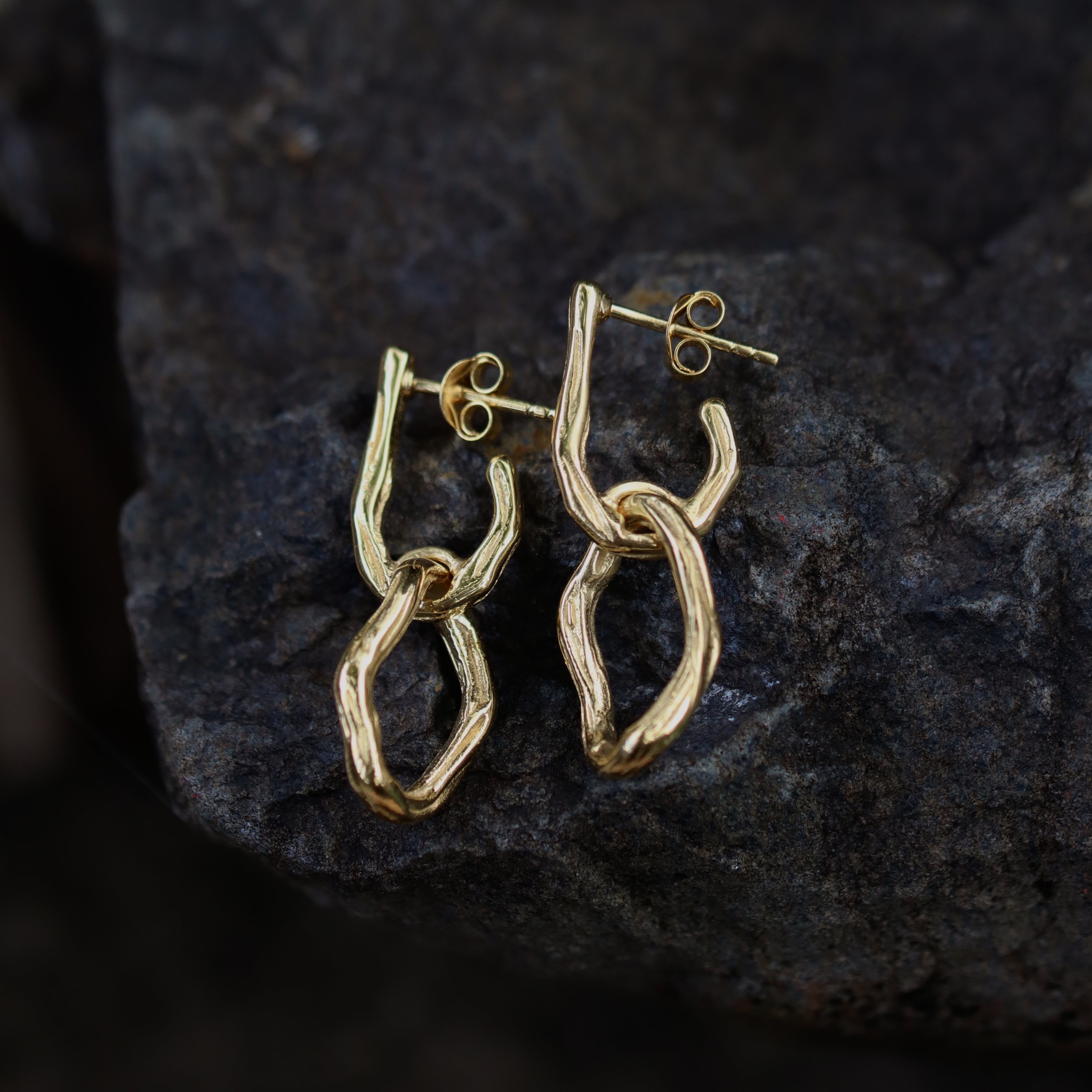 RHEA EARRINGS GOLD VERMEIL