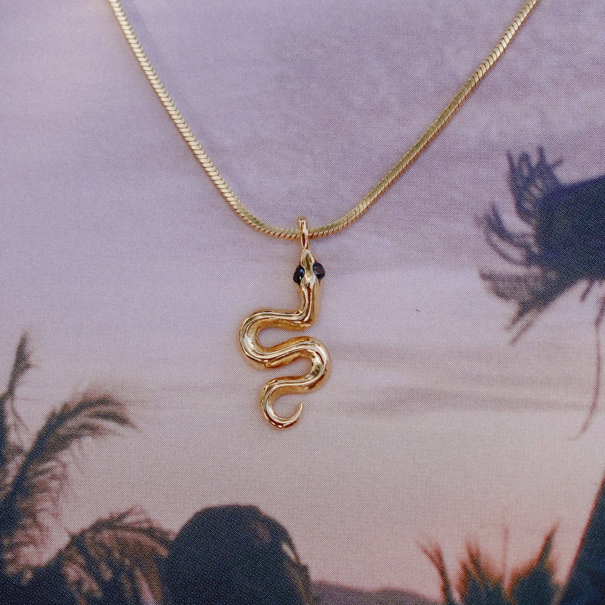 SERPENT NECKLACE GOLD VERMEIL