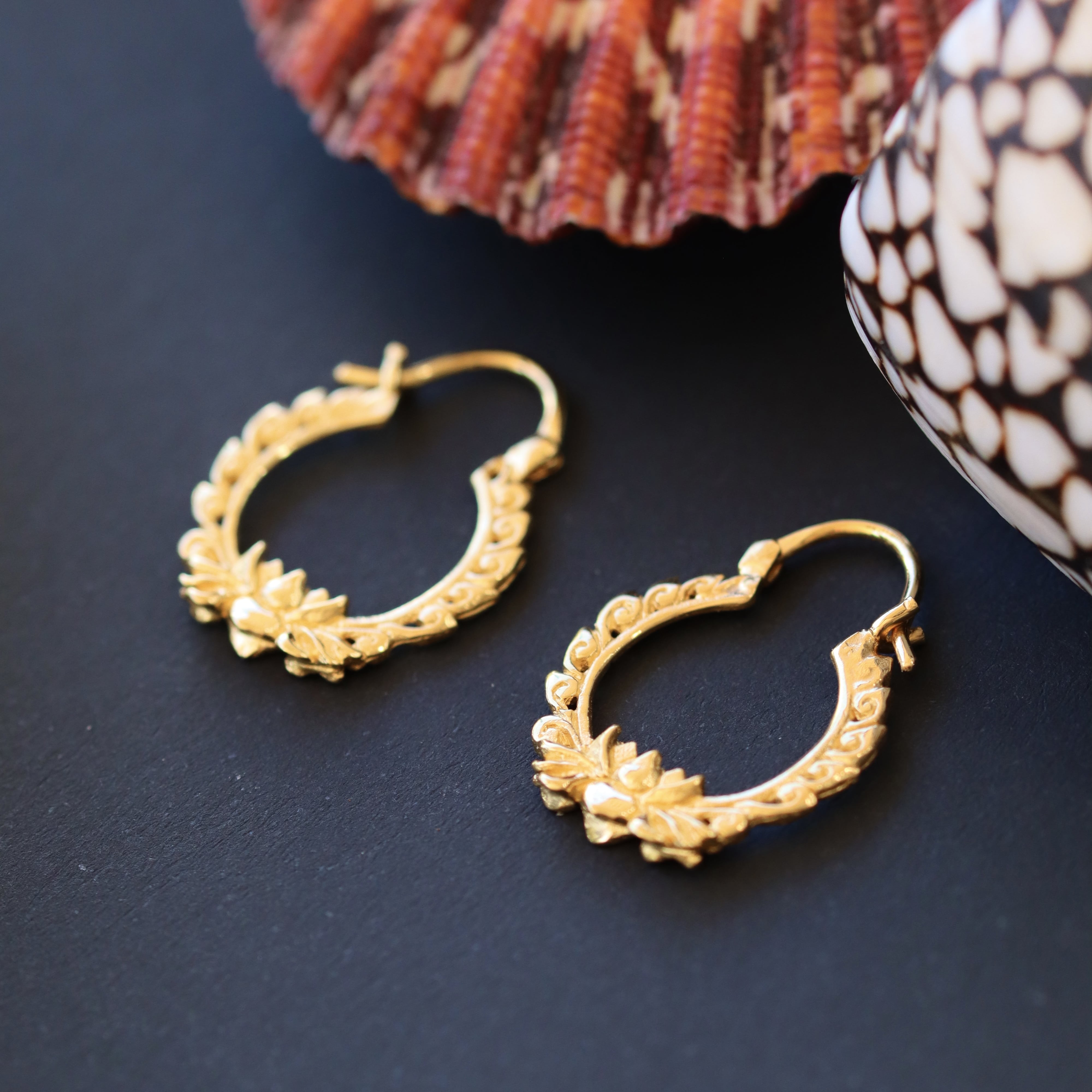 LOTUS EARRINGS GOLD VERMEIL