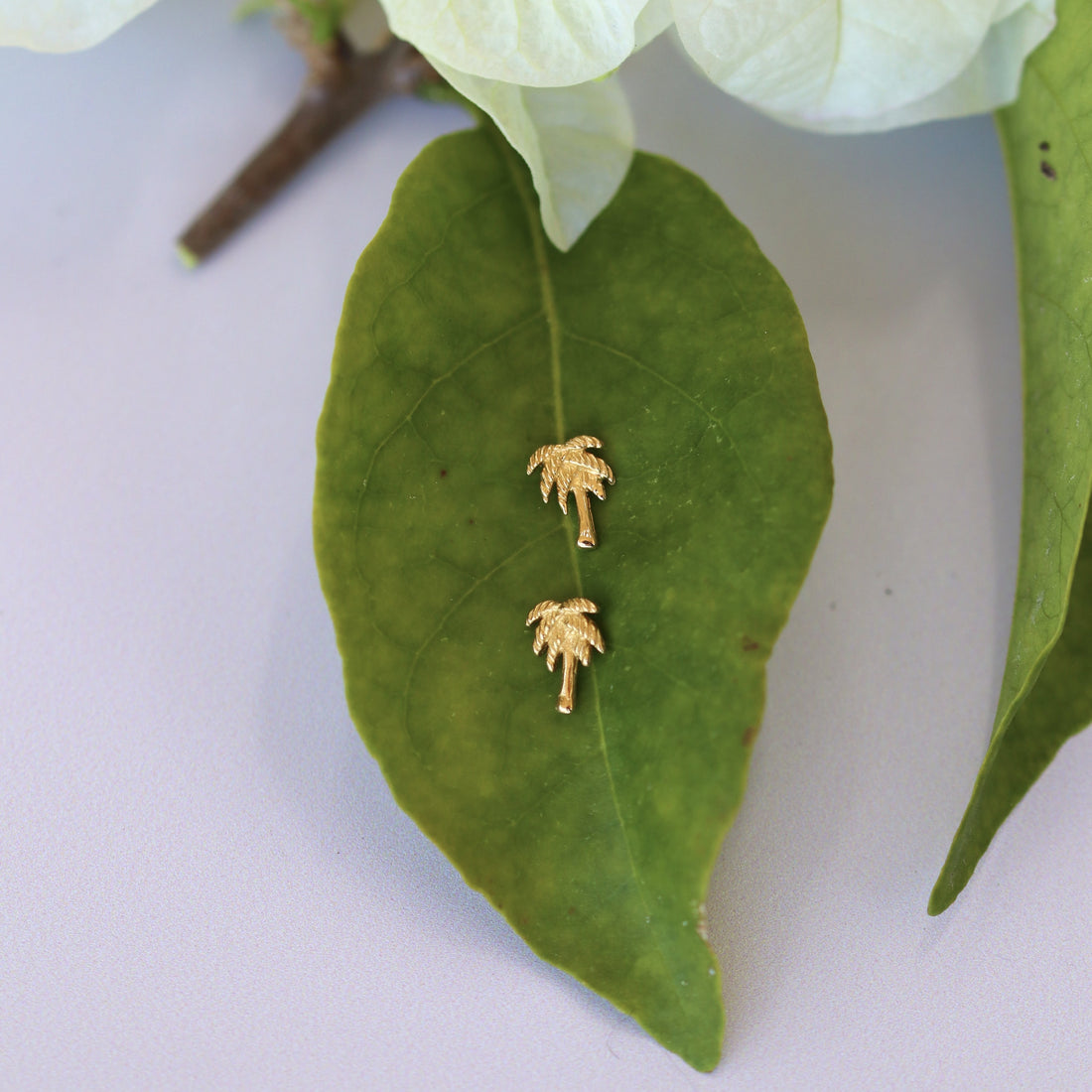 PALMA STUDS GOLD VERMEIL
