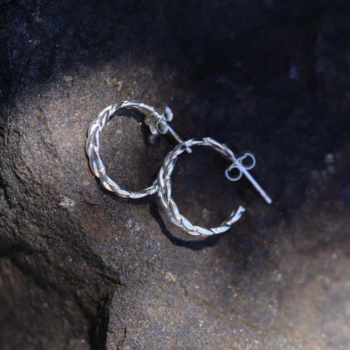 LILLIAN HOOPS MEDIUM SILVER
