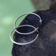 LILLIAN LARGE HOOPS SILVER