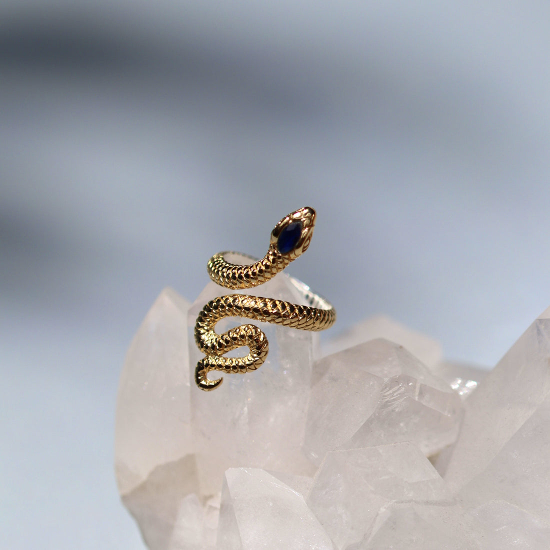 SERPENT RING GOLD VERMEIL