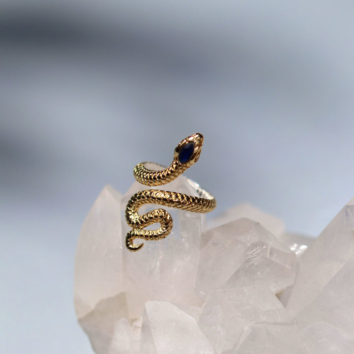 SERPENT RING GOLD VERMEIL