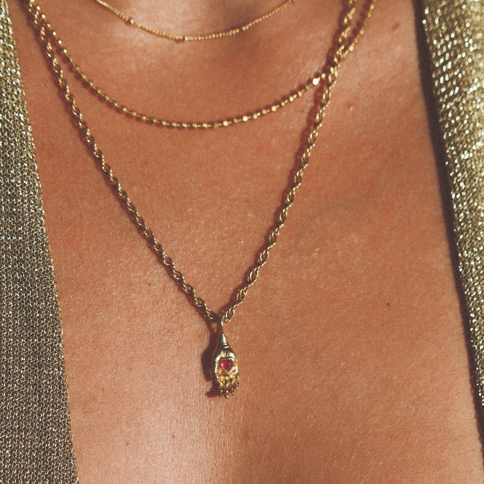 PRAGMA NECKLACE GOLD VERMEIL