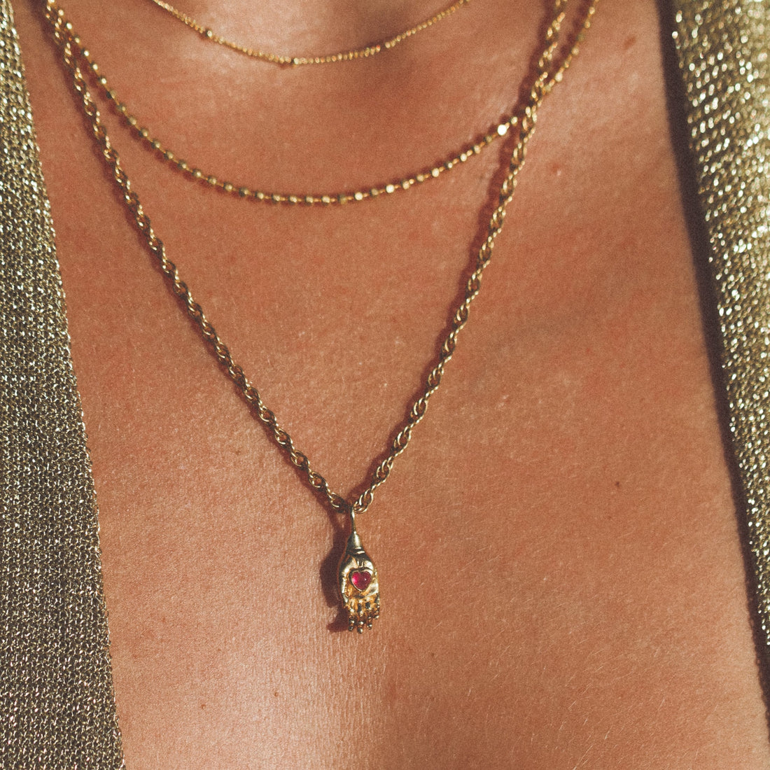 PRAGMA NECKLACE GOLD VERMEIL