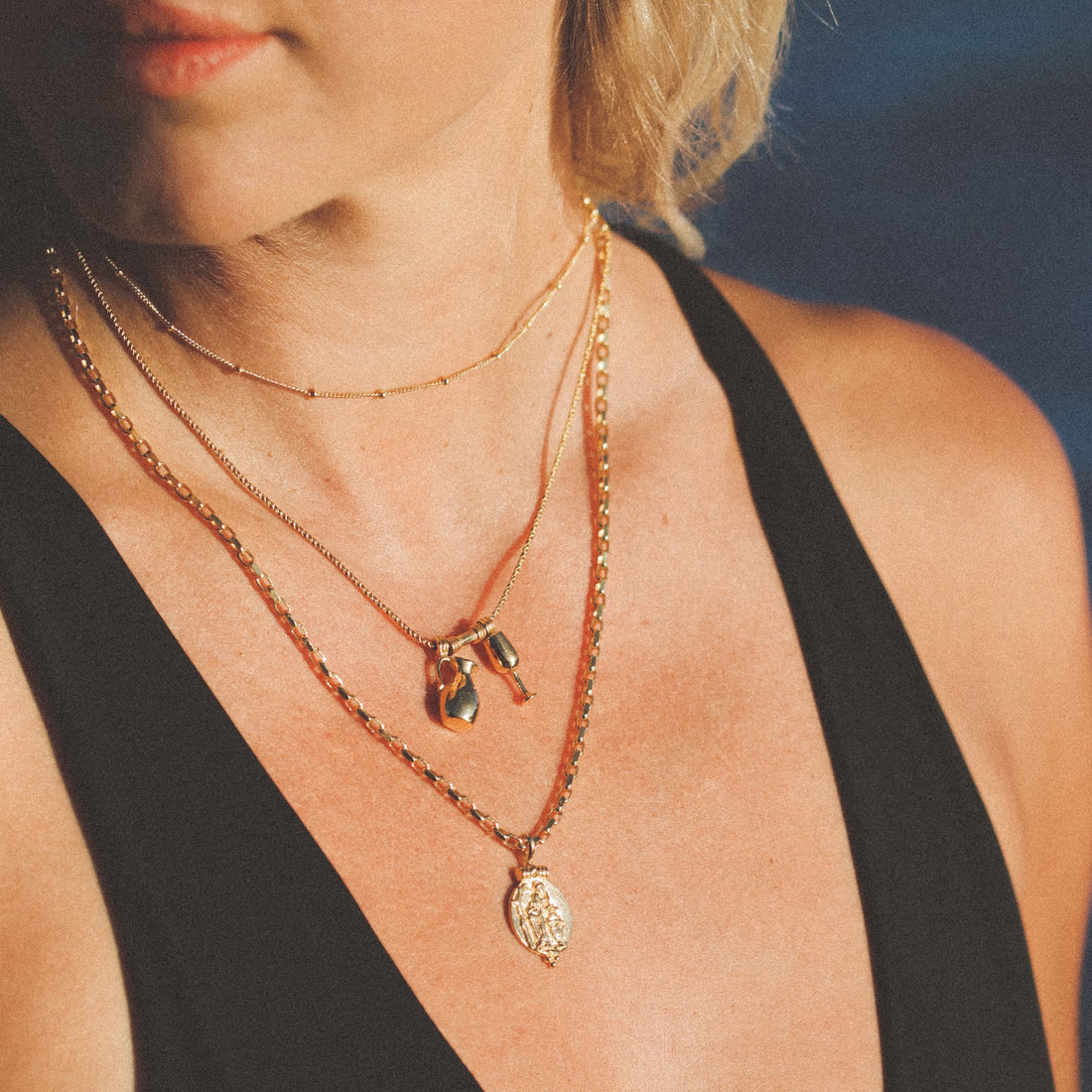 FINE STUD CHAIN GOLD VERMEIL