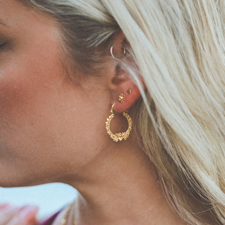 LOTUS EARRINGS GOLD VERMEIL