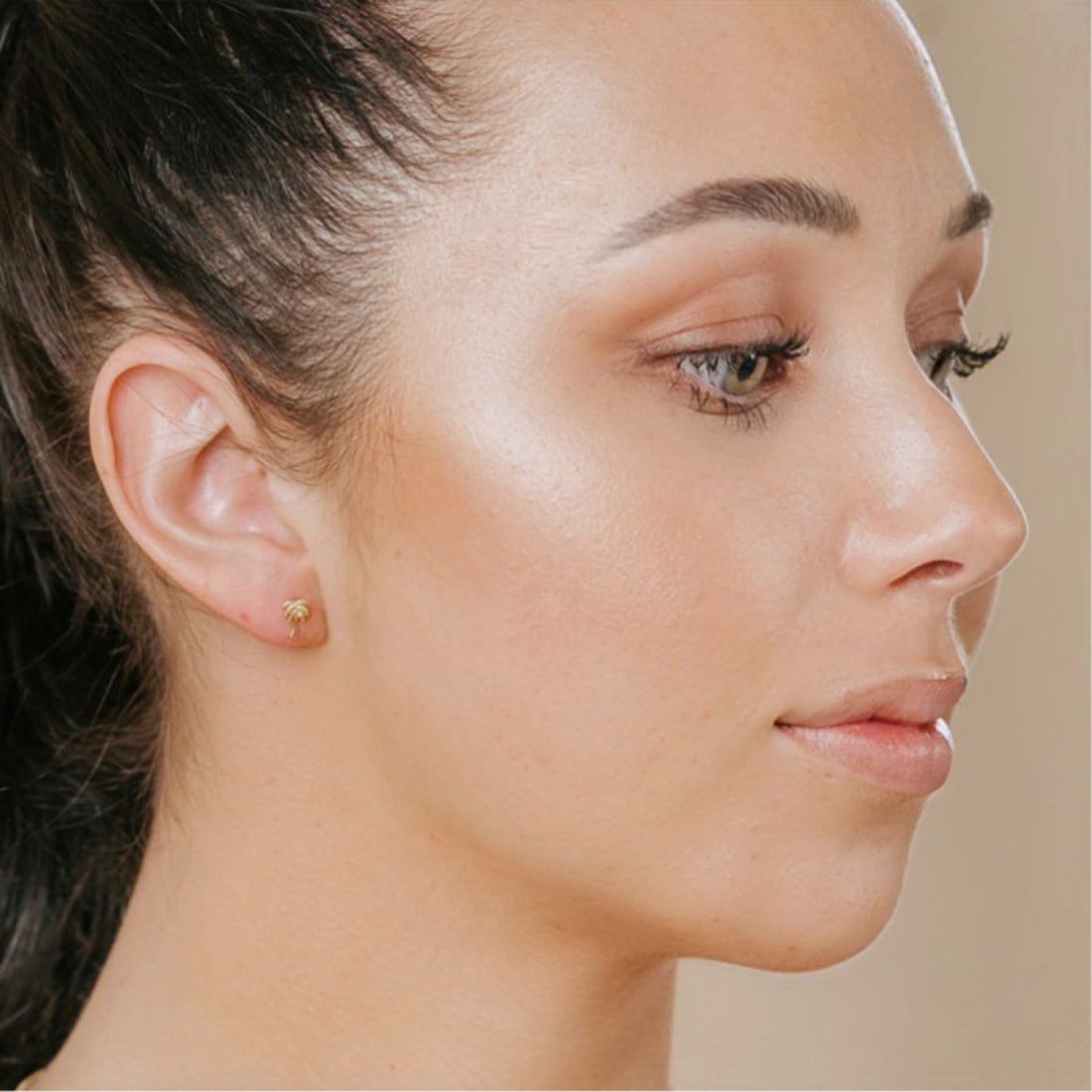PALMA STUDS GOLD VERMEIL