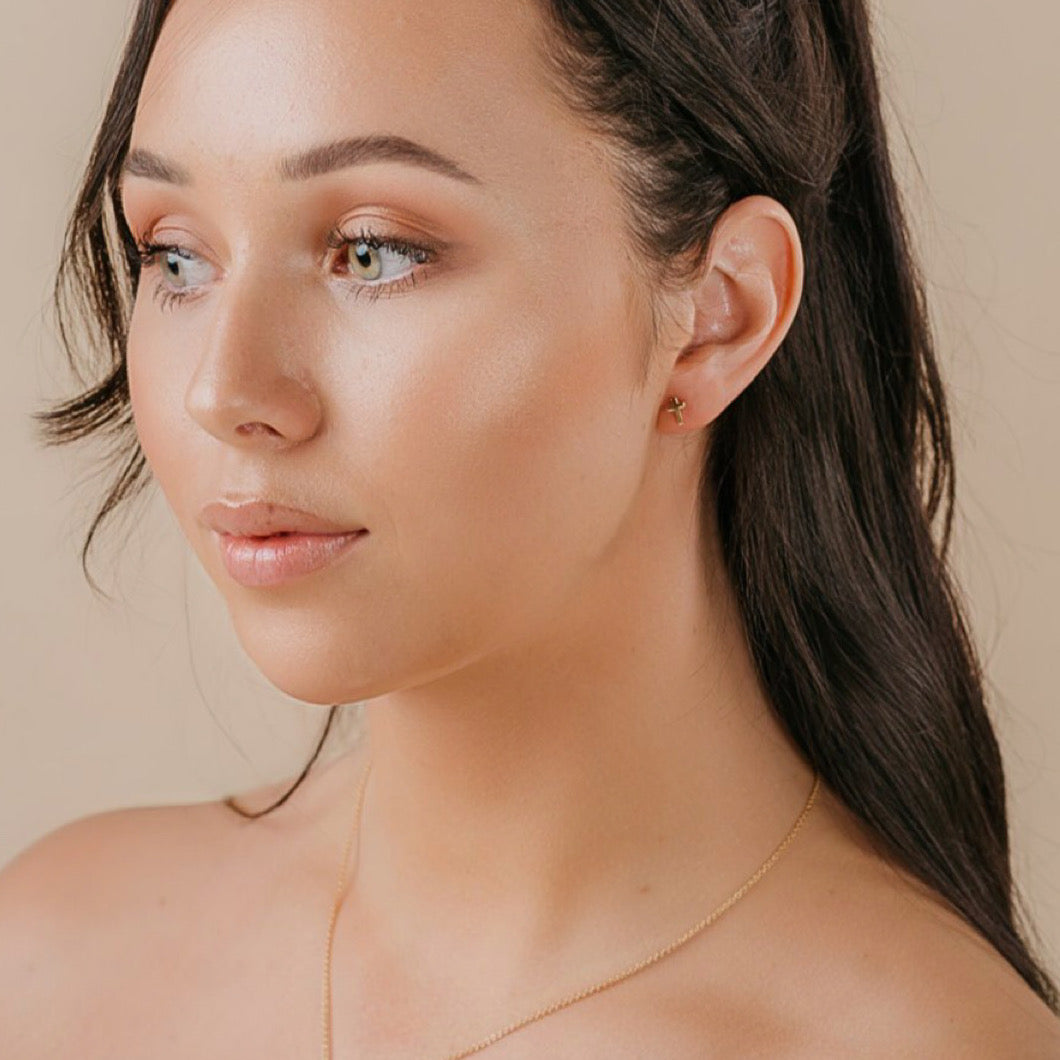 OBELIA STUDS GOLD VERMEIL