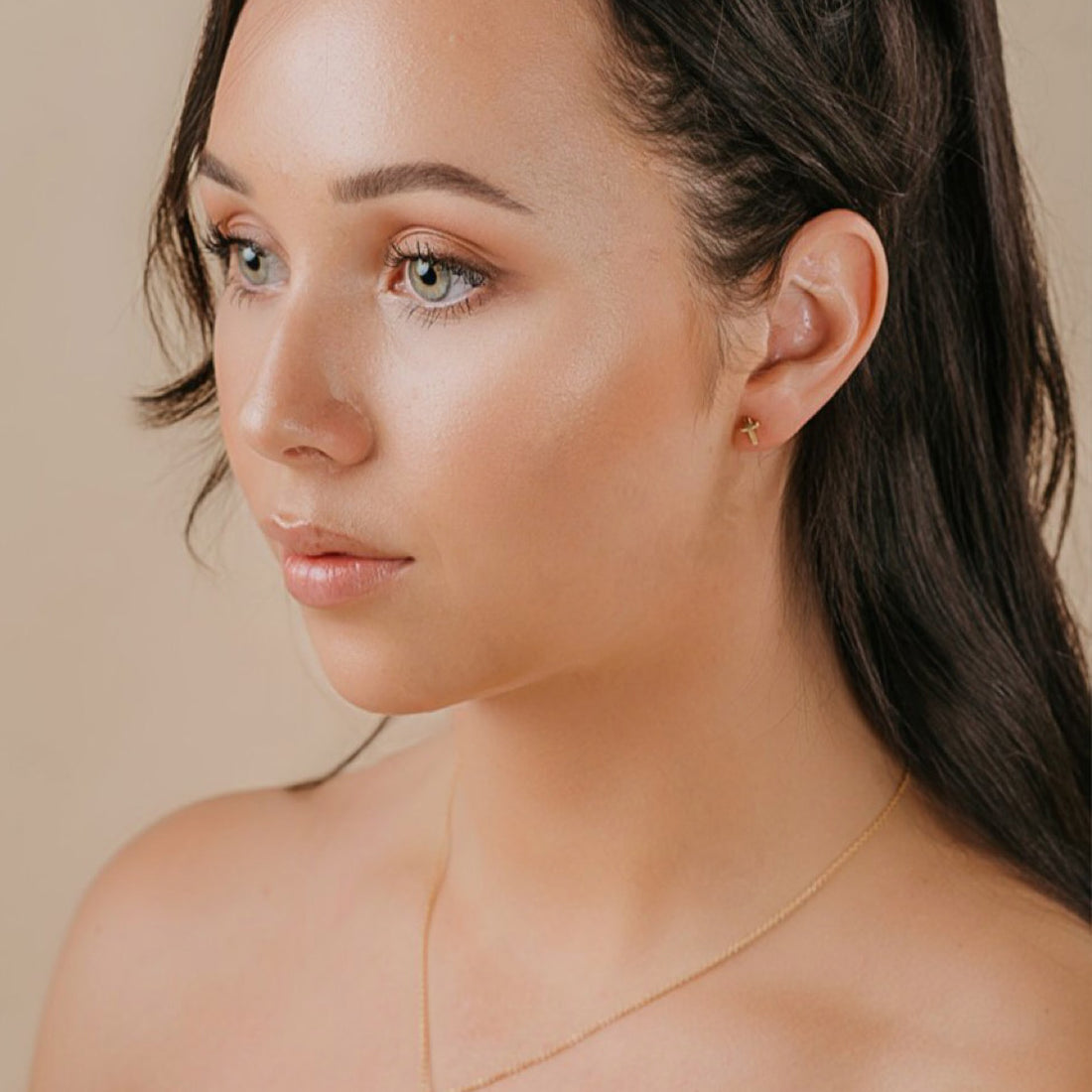 OBELIA STUDS GOLD VERMEIL