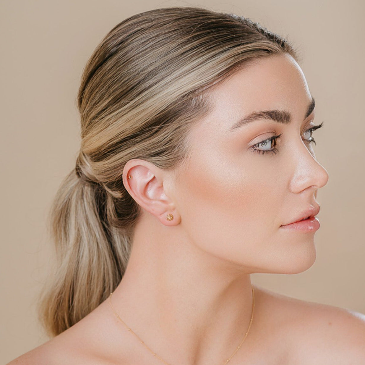 SOL STUDS GOLD VERMEIL