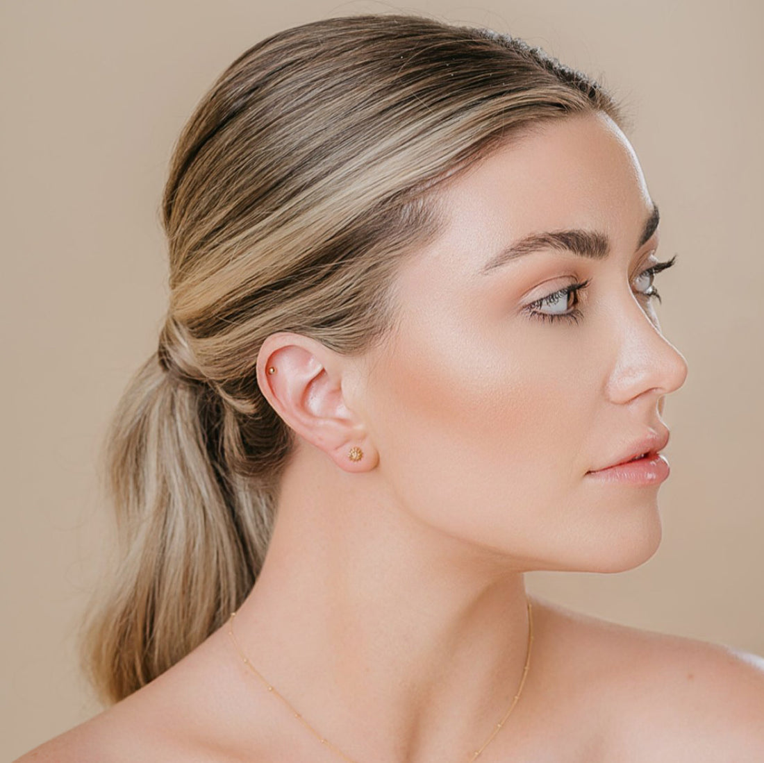 SOL STUDS GOLD VERMEIL