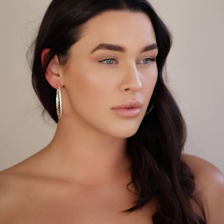 LILLIAN LARGE HOOPS SILVER